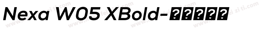 Nexa W05 XBold字体转换